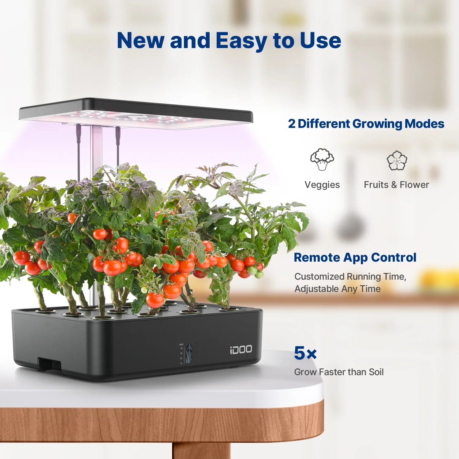 Wifi 12 Pods Hydroponics Growing System, Smart Indoor Grow System Kit with APP Control