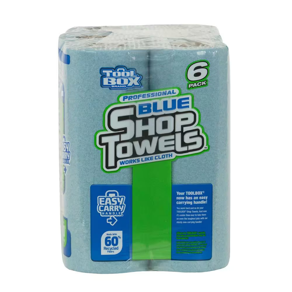 Z400 Blue 55-Count Roll of Shop Towel Cleaning Wipes (6-Pack)